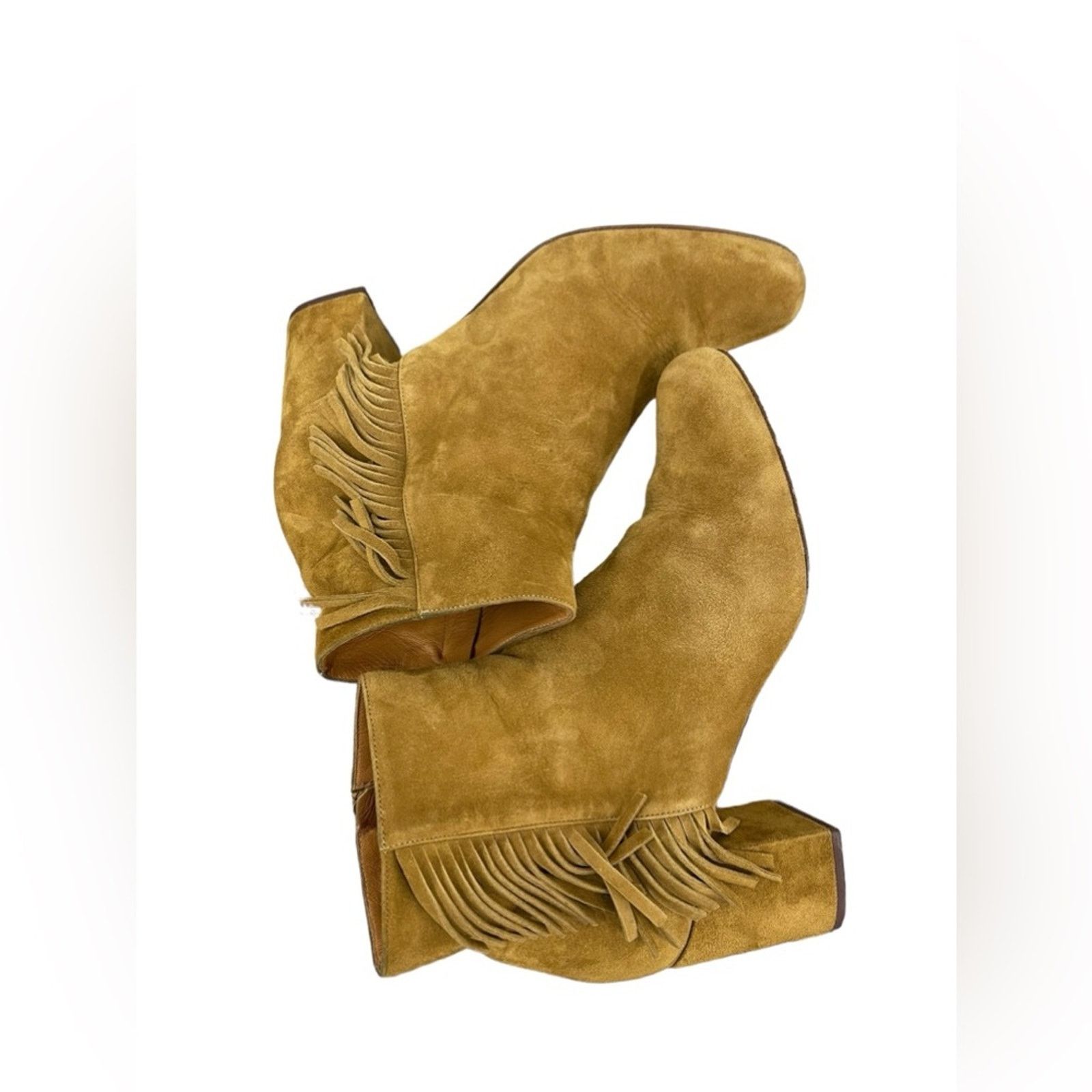 Yves Saint Laurent SAINT LAURENT Tan Suede 70 BABIES Fringe Boho Fall Size: 41 Size US 11 / IT 41 - 5 Thumbnail