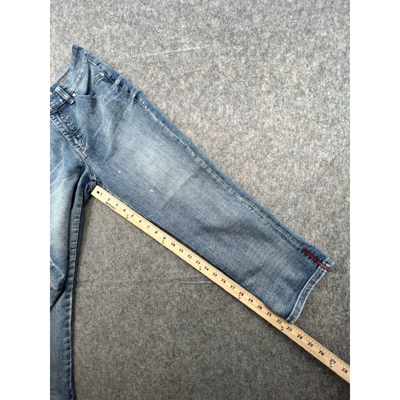 Nine West Nine West Jeans Skinny Denim 5-Pocket Blue 28x23 Regular Fabric Stone Wash Womens Size 4 XS? Size 27" / US 4 / IT 40 - 3 Thumbnail