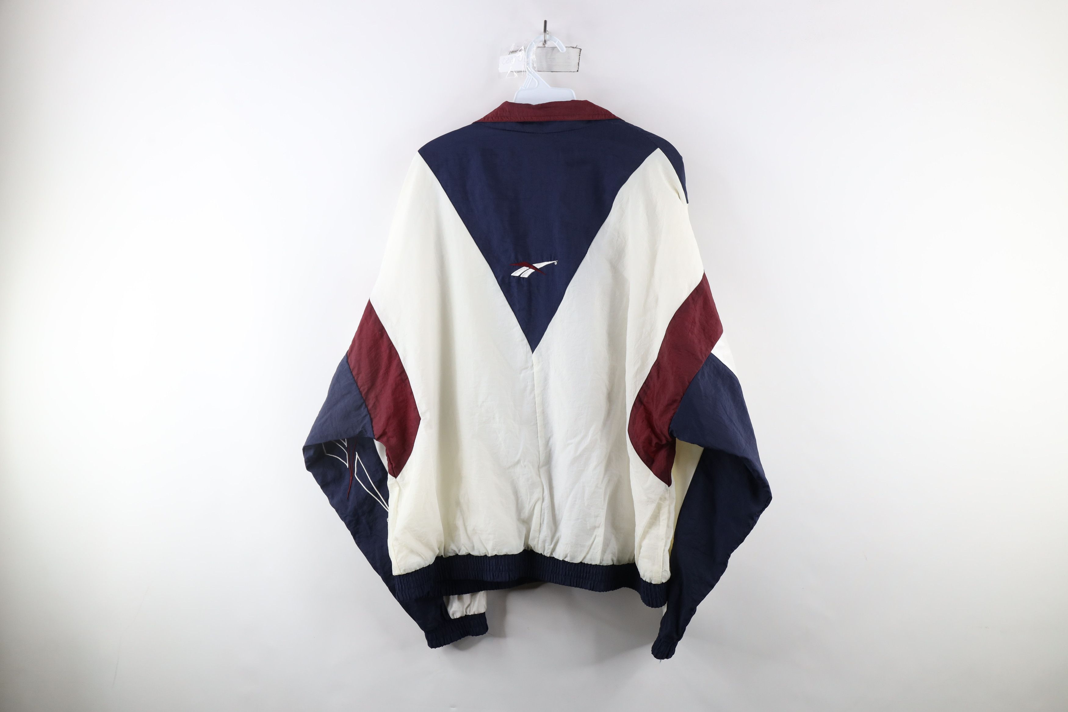 Reebok × Vintage Vintage 90s Reebok Block Big Logo Lined Windbreaker Jacket Size US L / EU 52-54 / 3 - 13 Thumbnail