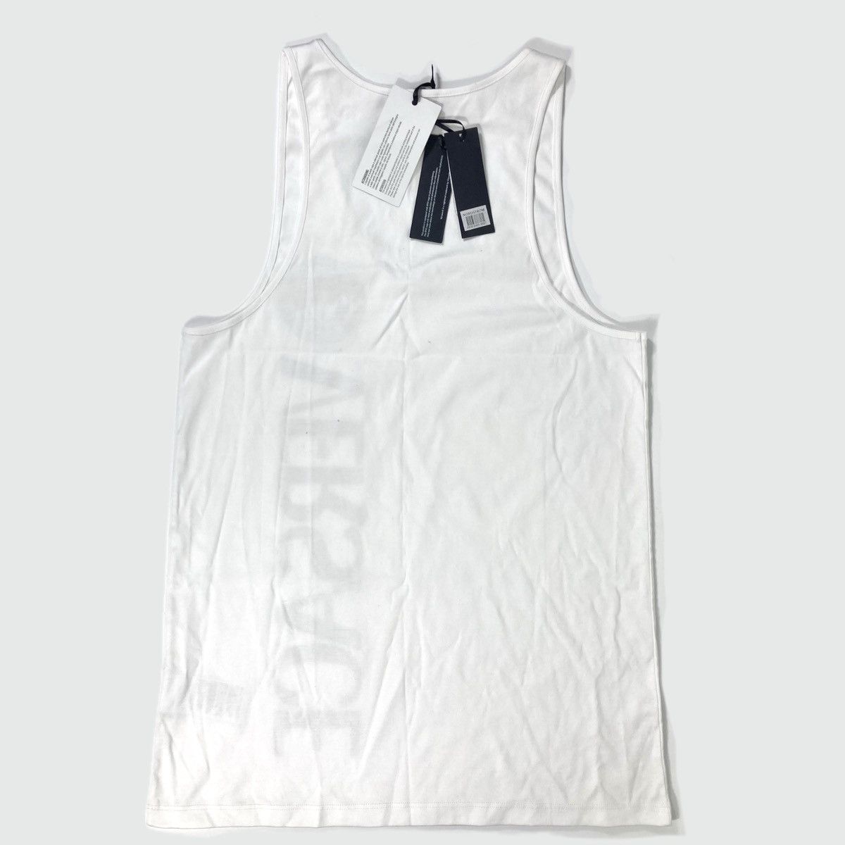 Versace Logo Cotton Women Graphic Tank White Size 44 NEW