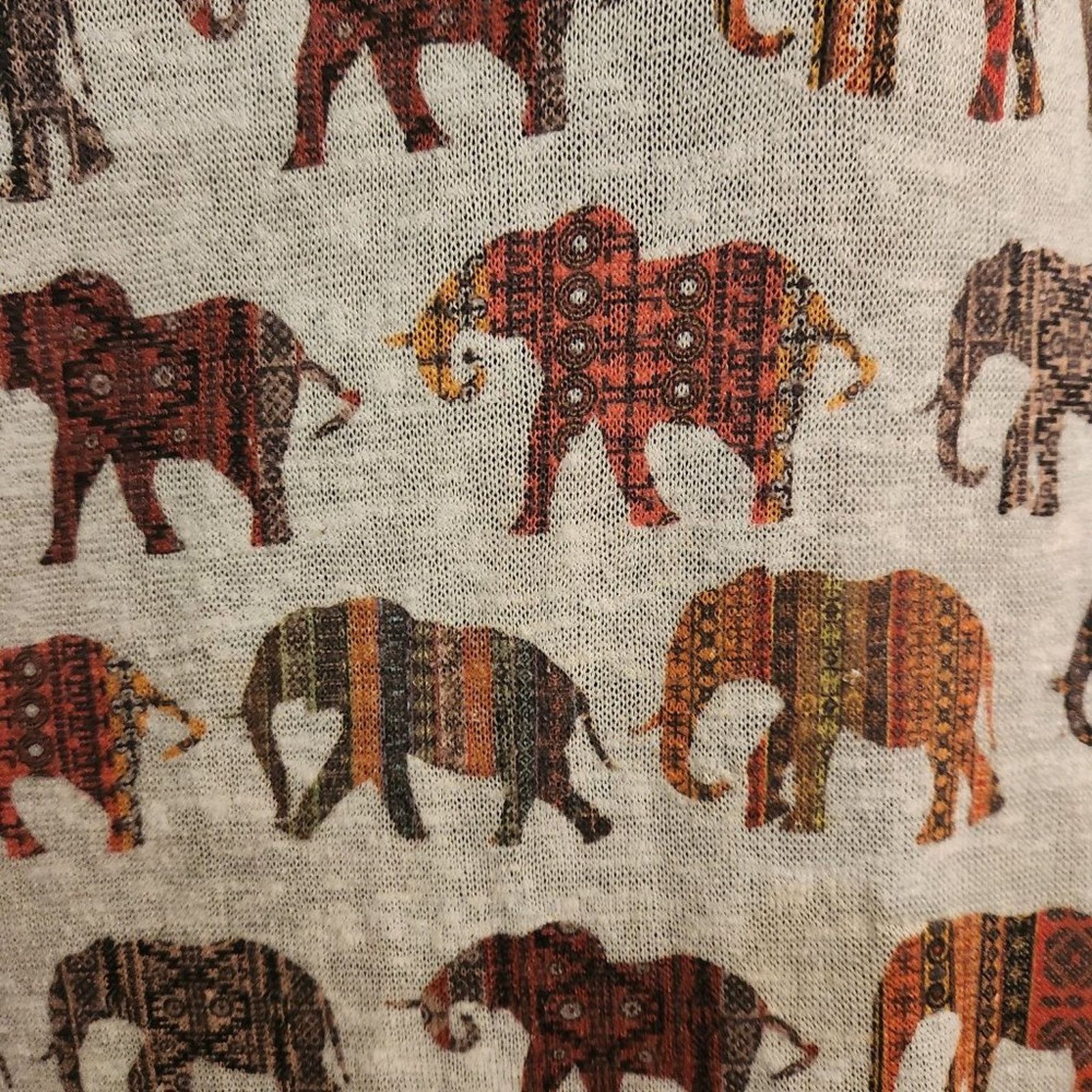 Other Elephant Print Lightweight Slouchy Sweater Size 3XL / US 20-22 - 3 Thumbnail