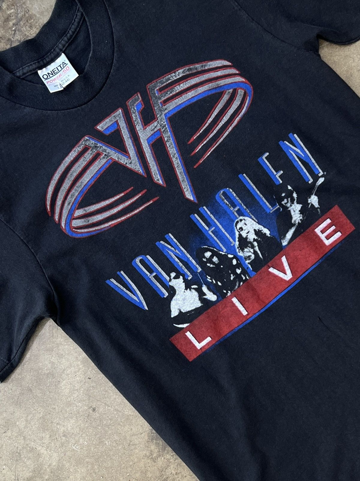 Band Tees Vintage 1992 Van Halen Live Fuck World Tour Tee Oneita Large Size US L / EU 52-54 / 3 - 1 Thumbnail