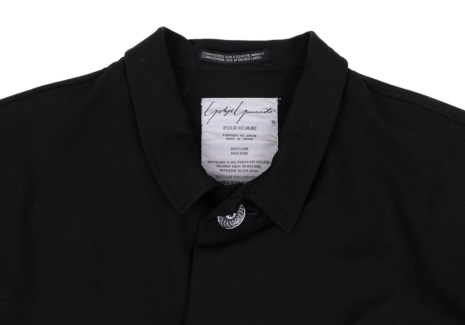 Yohji Yamamoto Yohji Yamamoto Wool Gabardine Jacket Black S Size US S / EU 44-46 / 1 - 2 Thumbnail