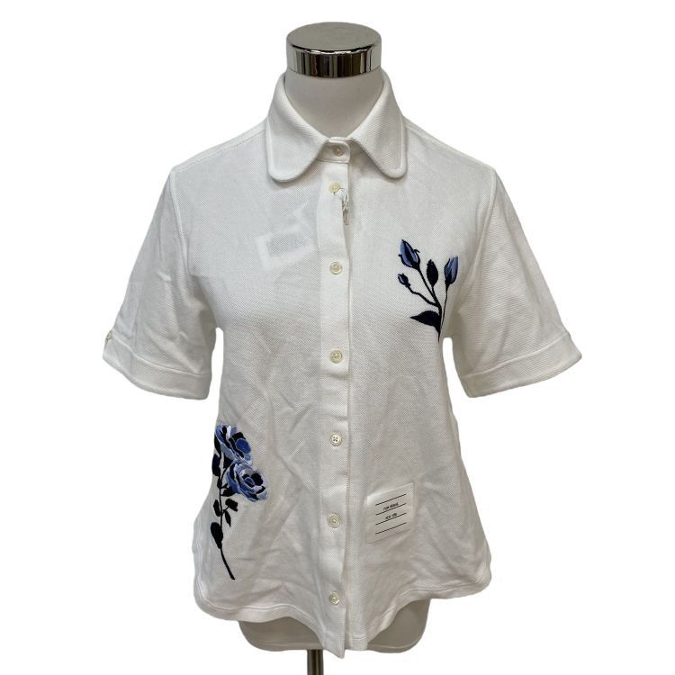 Thom Browne Thom Browne Floral Embroidery Polo Shirt Size 40 Size S / US 4 / IT 40 - 1 Thumbnail