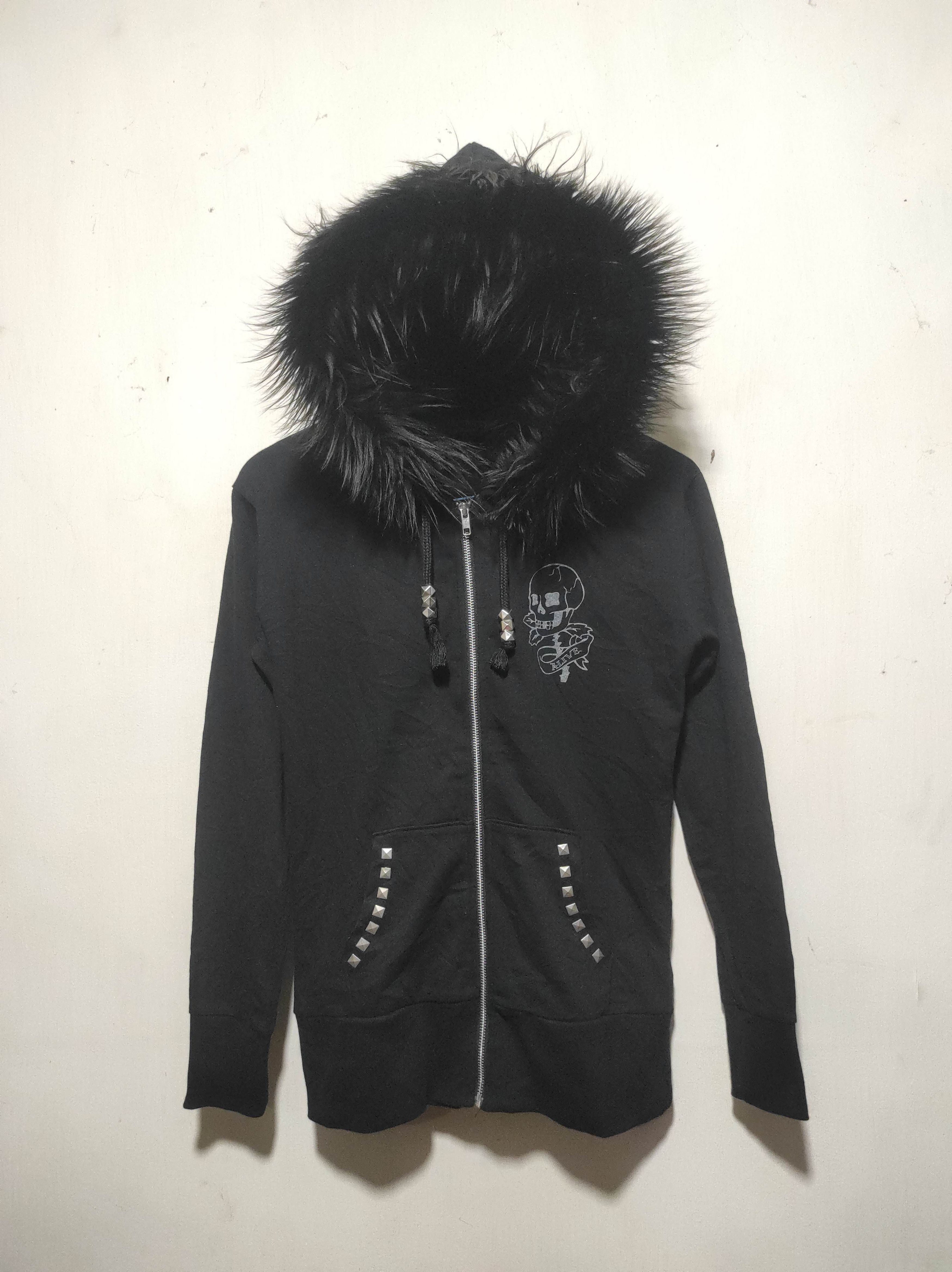 Le Grande Bleu (L.G.B.) Glad News Skull studed Zip Fur Hoodie LGB IfSixWasNine style Size US S / EU 44-46 / 1 - 3 Thumbnail