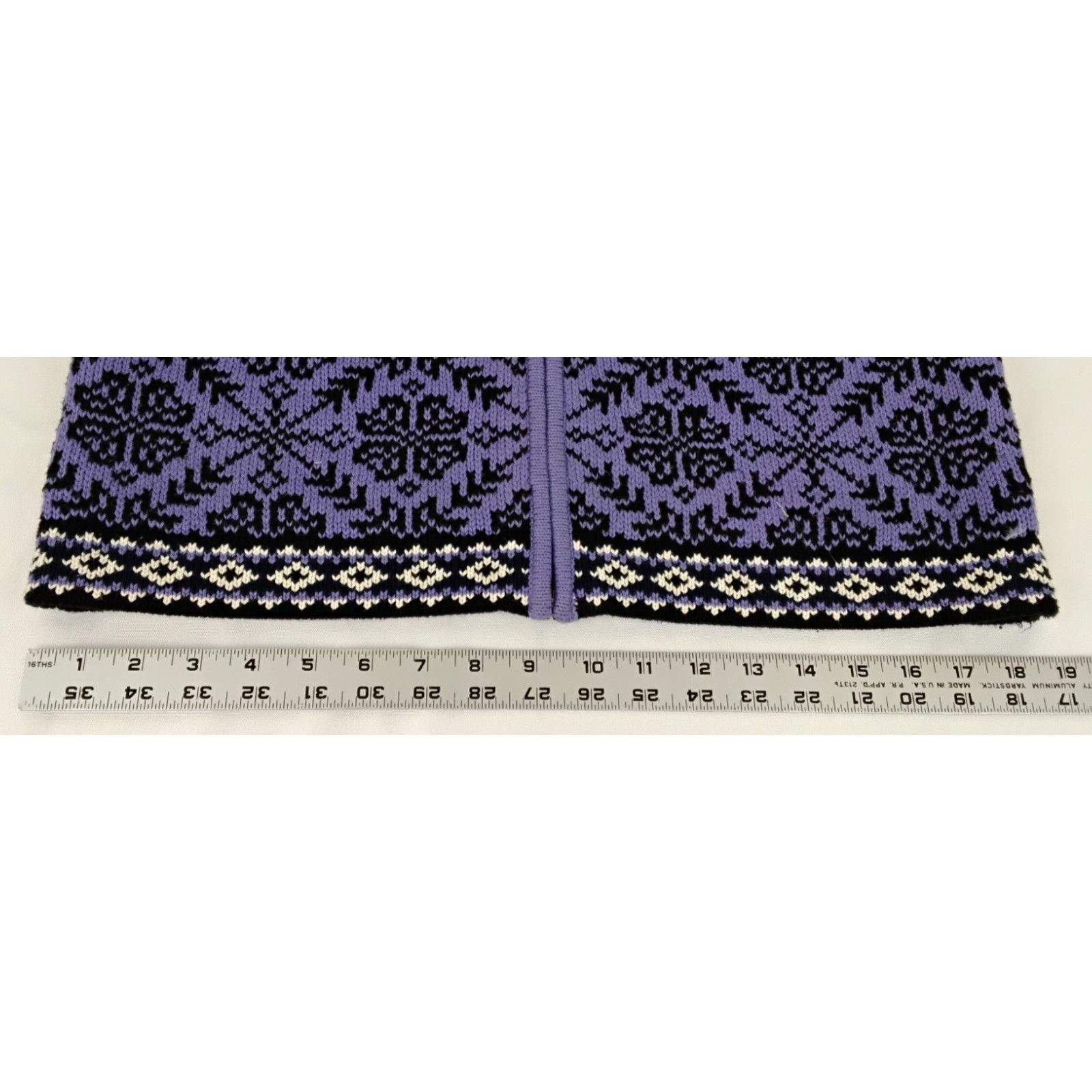 L.L. Bean L.L. Bean Sweater Women's S Purple Full Zip Fair Isle Size S / US 4 / IT 40 - 14 Thumbnail