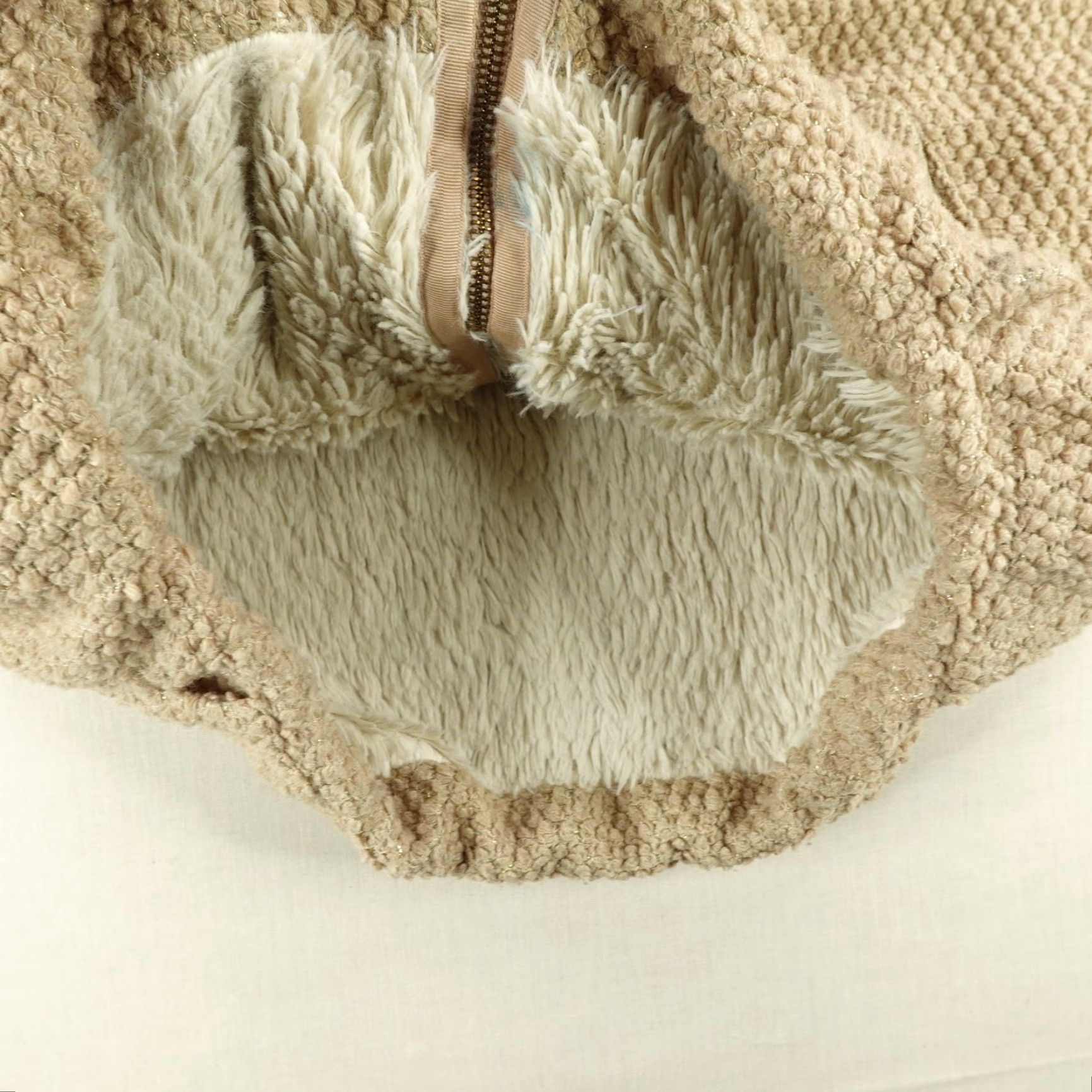 Issey Miyake VINTAGE ISSEY MIYAKE Tsumori Chisato Jacket Women M Beige Wool Hooded Sherpa Fleece Coat 90s Theme Womens Size M / US 6-8 / IT 42-44 - 4 Thumbnail