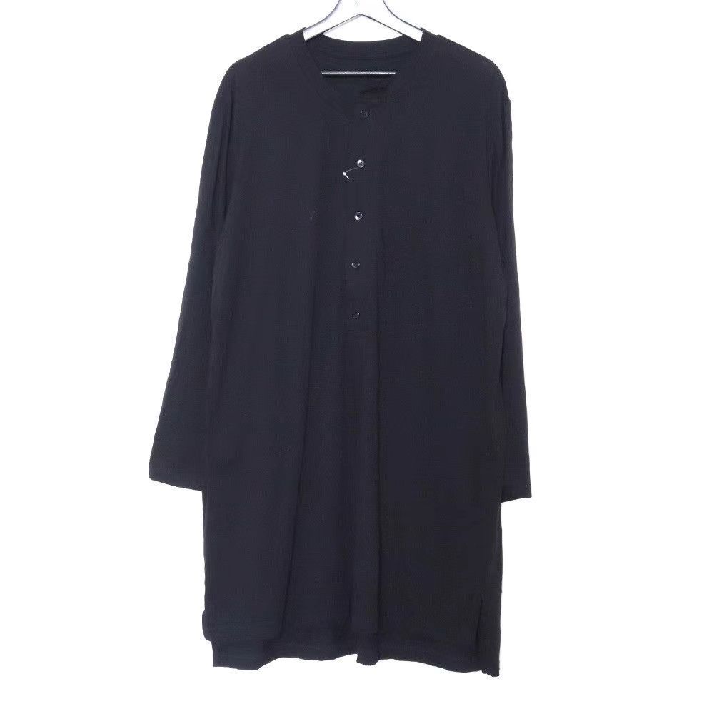 Yohji Yamamoto Yohji Yamamoto Henley Neck Long T-shirt K11 Size US L / EU 52-54 / 3 - 1 Thumbnail