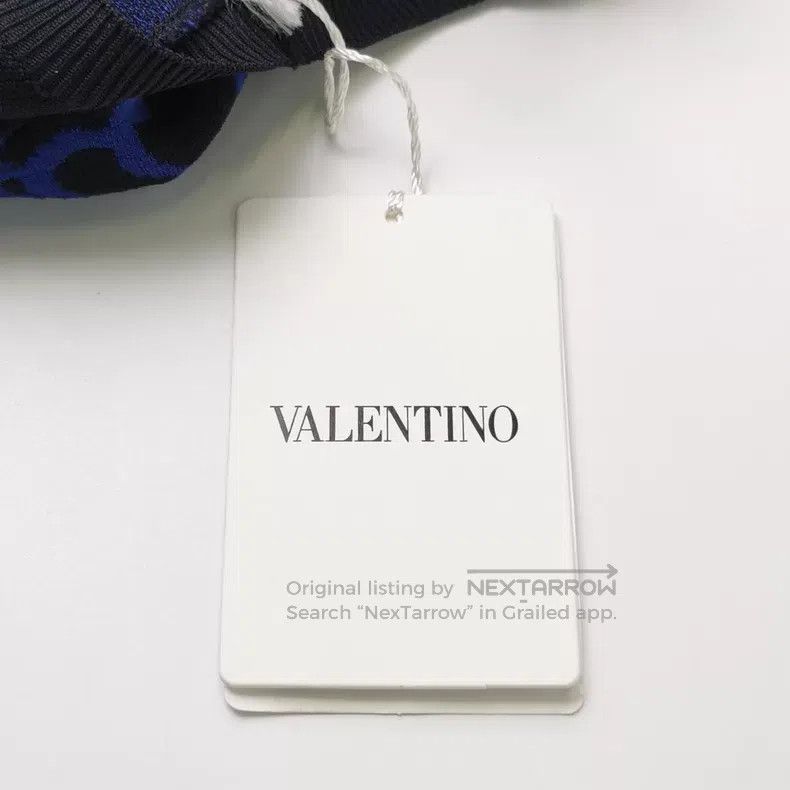 Valentino Valentino Black blue jacquard long-sleeved dress Size M / US 6-8 / IT 42-44 - 5 Thumbnail