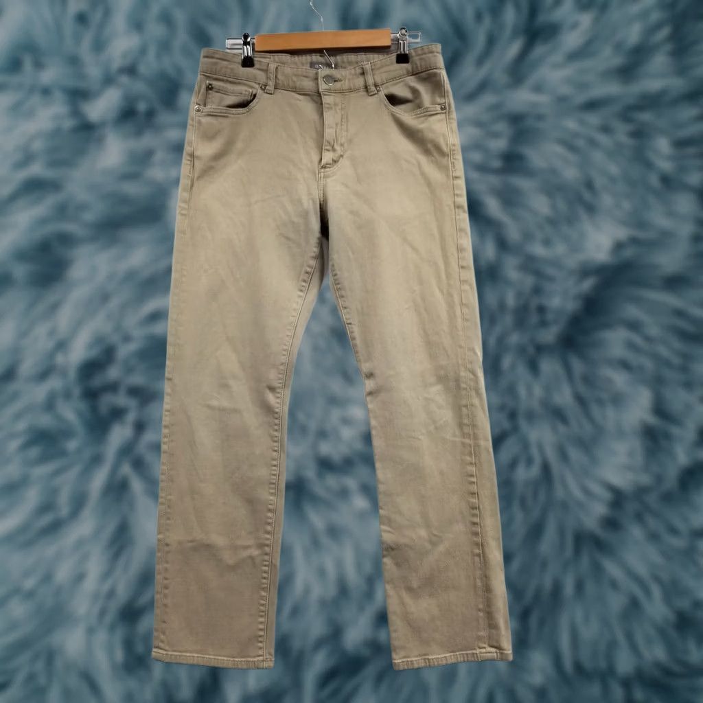 DL1961 DL1961 Avery Modern Straight Stretch Jeans Mens Beige 33x32 Denim Size US 33 - 1 Thumbnail