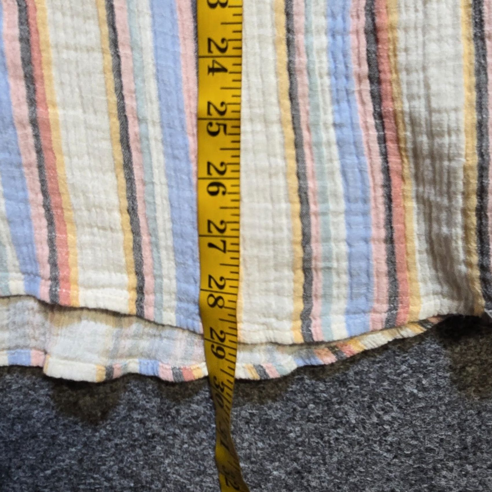 Soft Surroundings Soft Surroundings Top Blouse Women 3X Pink Blue Striped 3/4 Sleeve Button Collared Casual Shirt Redefined Size XXL / US 16-18 / IT 52-54 - 6 Thumbnail