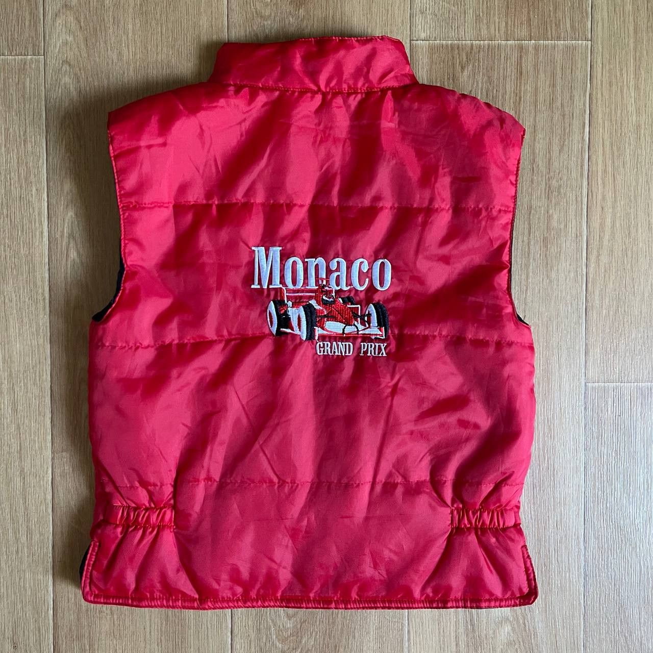 Vintage Vintage Monaco Grand Prix Racing Red/Black Nylon Vest Size US XS / EU 42 / 0 - 8 Thumbnail