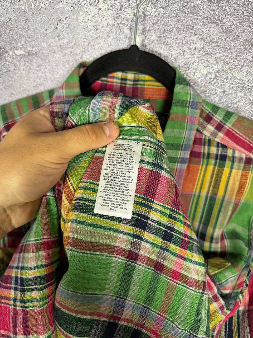 Polo Ralph Lauren Lauren Ralph Lauren 100% Linen Check Shirt Button Up Large Size US L / EU 52-54 / 3 - 11 Thumbnail