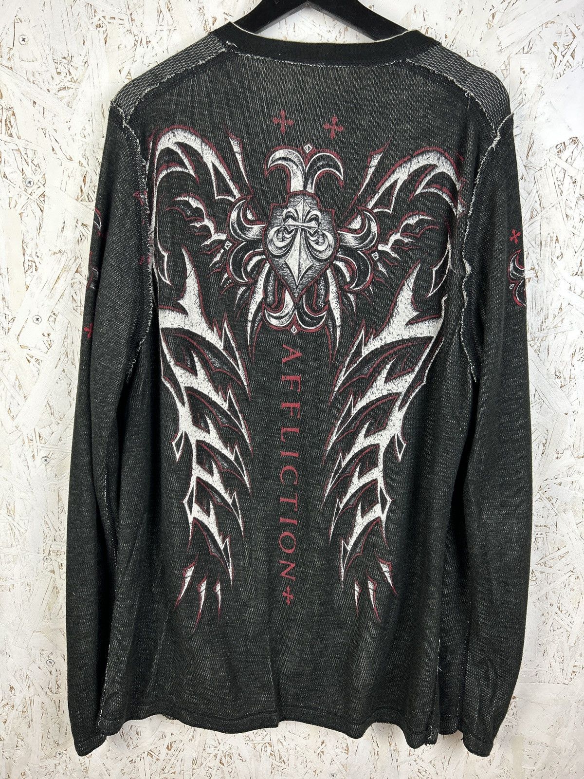 Affliction Reversible Thermal Affliction Y2K Vintage Tattoo Long Sleeve Size US XL / EU 56 / 4 - 3 Thumbnail