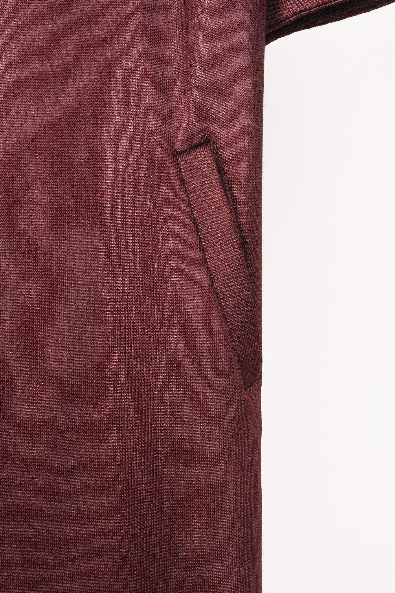 Other Bellinky Burgundy Shiny French Terry Maxi Dress Size M / US 6-8 / IT 42-44 - 5 Thumbnail