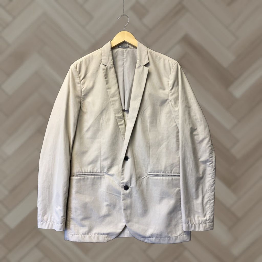 Gap Gap Men's Lightweight Chino Blazer Jacket Size M Tan Solid Business Suit Two-Button Regular Fit Size 40R - 1 Thumbnail