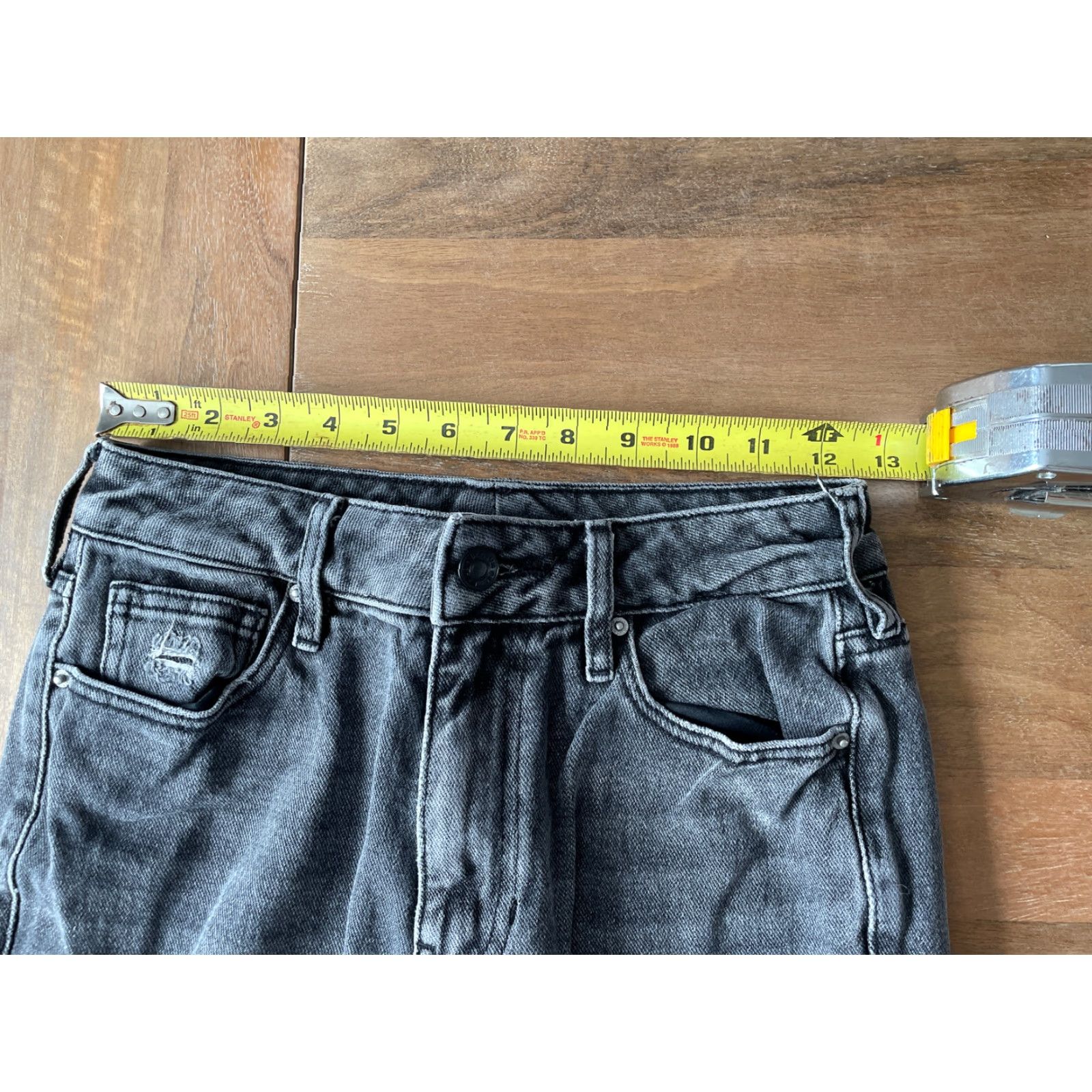 Pacsun Pacsun Mom Jeans Size 24 25x27 Denim Black Distressed Straight Leg Y2K Womens Jeans 5-Pocket Size 42" / US 20 - 5 Thumbnail