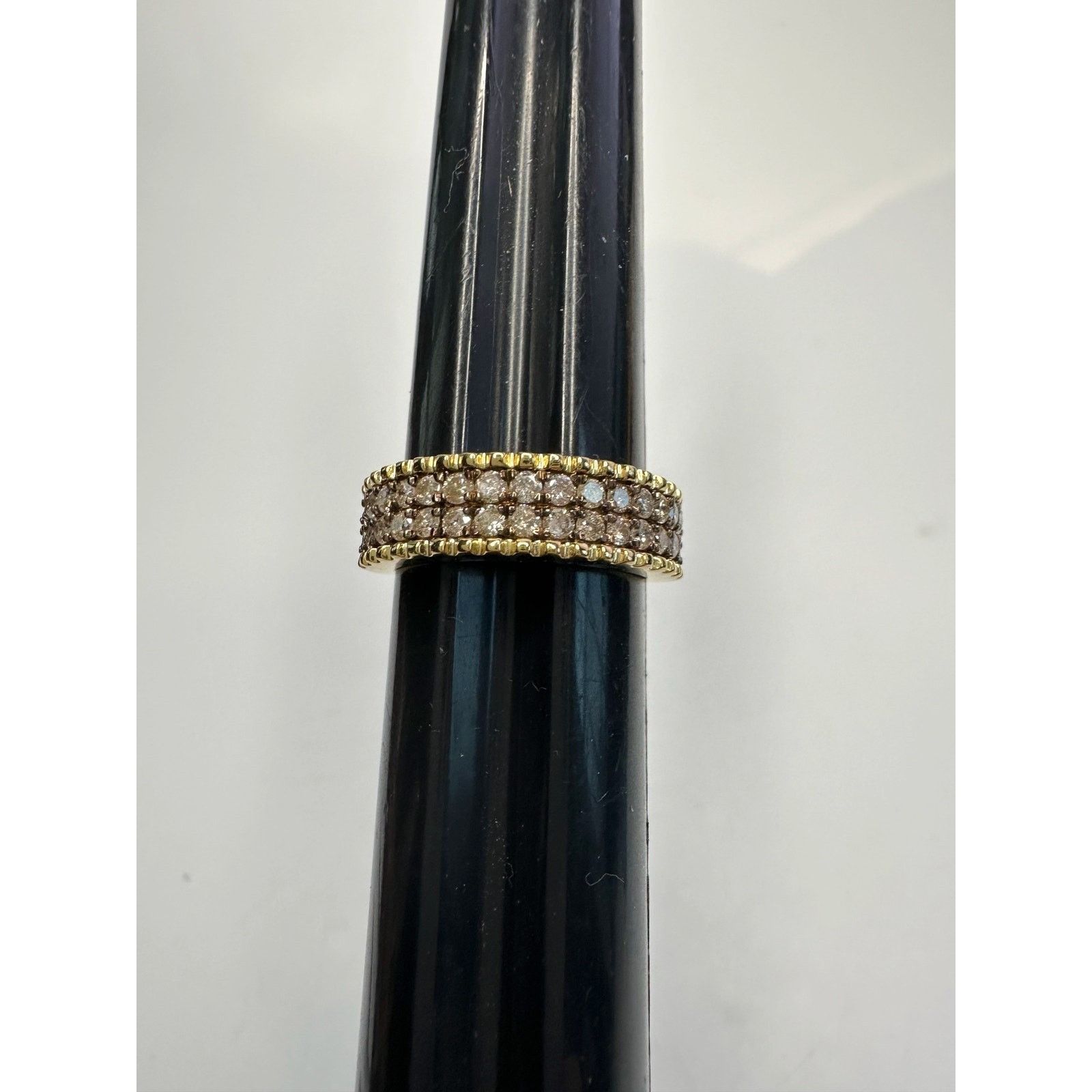 Other Beautiful 3/4 Ct Diamond 2 row Anniversary Ring 14kt Gold Ov Size ONE SIZE - 17 Thumbnail
