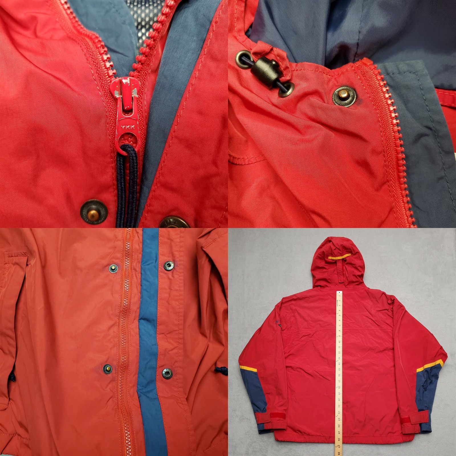 Etro VINTAGE Columbia Jacket Mens L Red Omni Tech Waterproof Breathable Retro Outdoor VTG Rain Coat Long Sleeve Zipper Mens Size US L / EU 52-54 / 3 - 8 Thumbnail