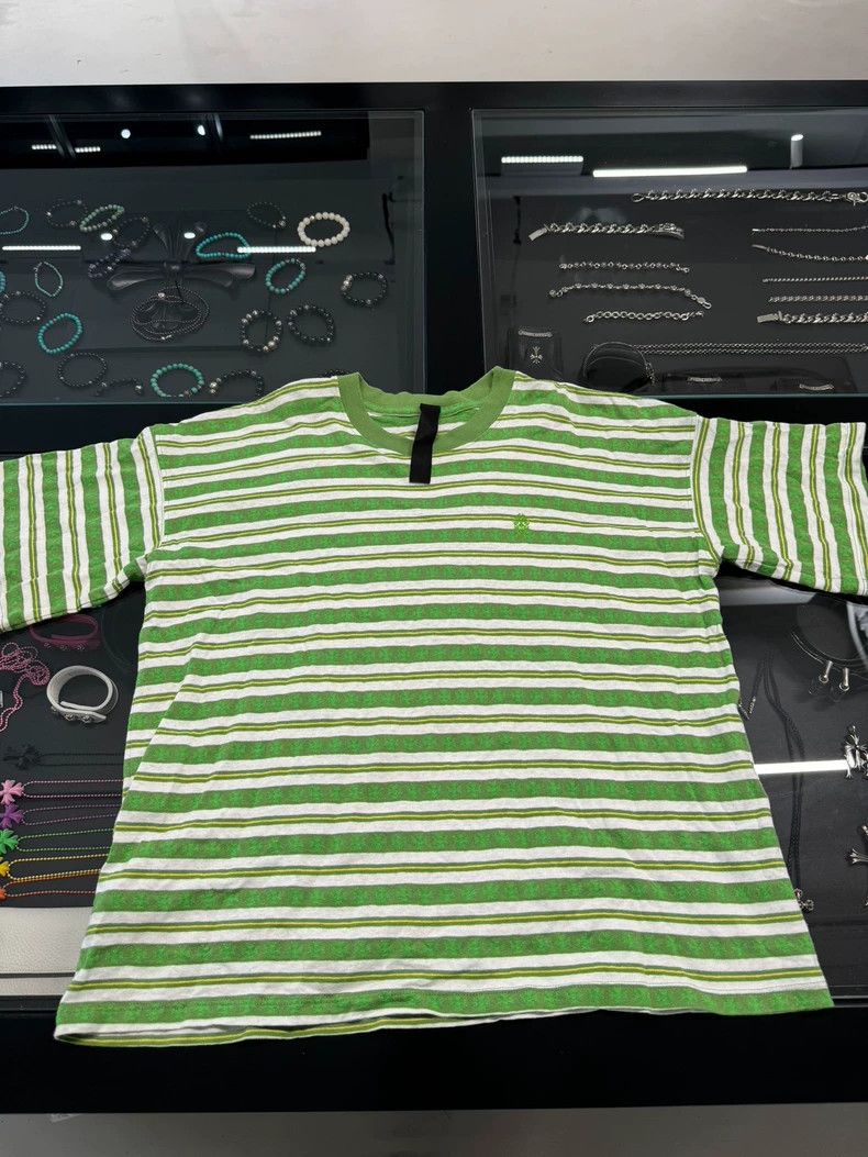 Chrome Hearts Chrome Hearts Green White Stripe T-shirt-yf Size US M / EU 48-50 / 2 - 1 Thumbnail
