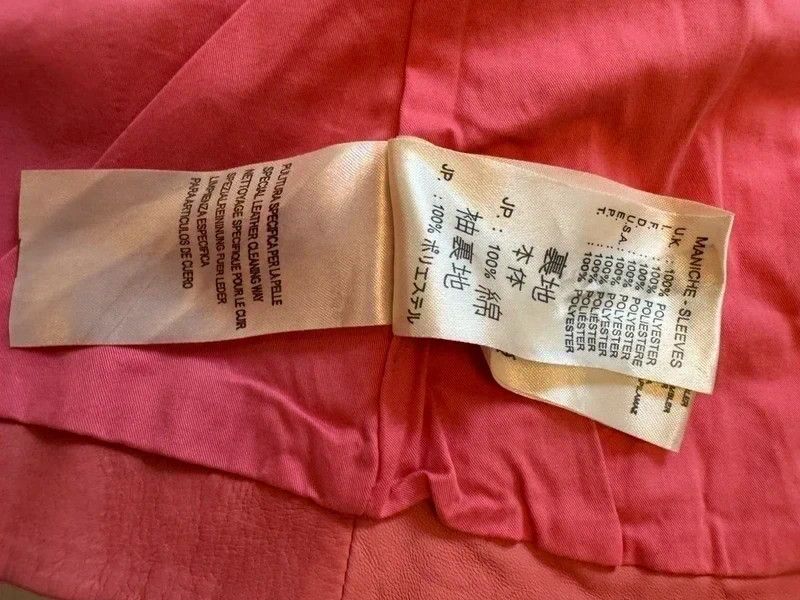 Diesel Women’s DIESEL Leather Jacket in a Vibrant Coral - S. M Size M / US 6-8 / IT 42-44 - 7 Thumbnail