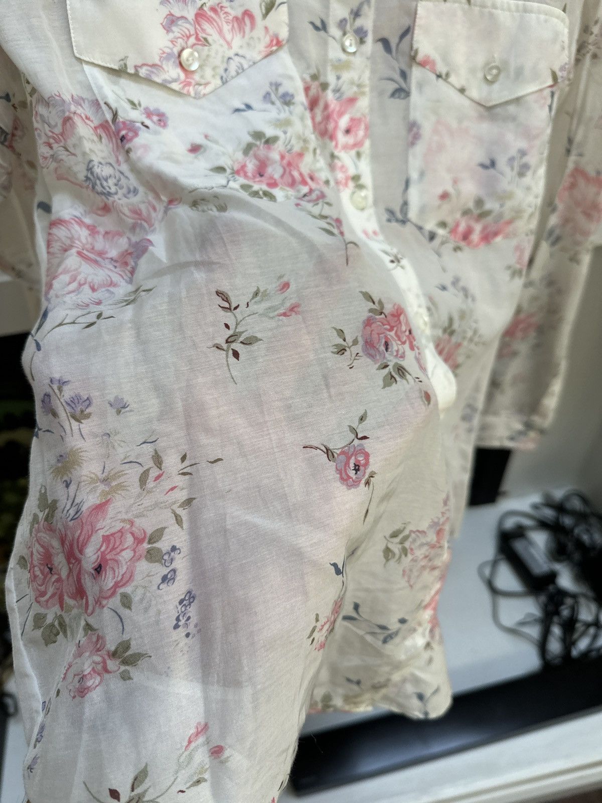 The Kooples Floral Print Button Down Shirt Size US L / EU 52-54 / 3 - 5 Thumbnail