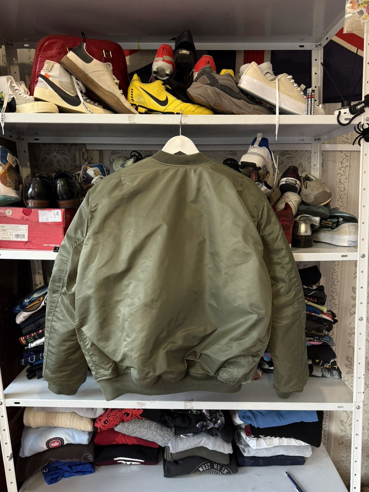 Alpha Industries Vintage Green Reversible Bomber Jacket MA1 Made in USA Size US XL / EU 56 / 4 - 5 Thumbnail