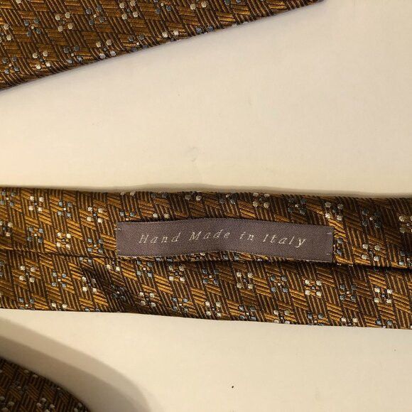 Daniel Cremieux daniel CREMIEUX men's new gold silk tie 3 1/4" X 61 1/2" Size ONE SIZE - 3 Thumbnail
