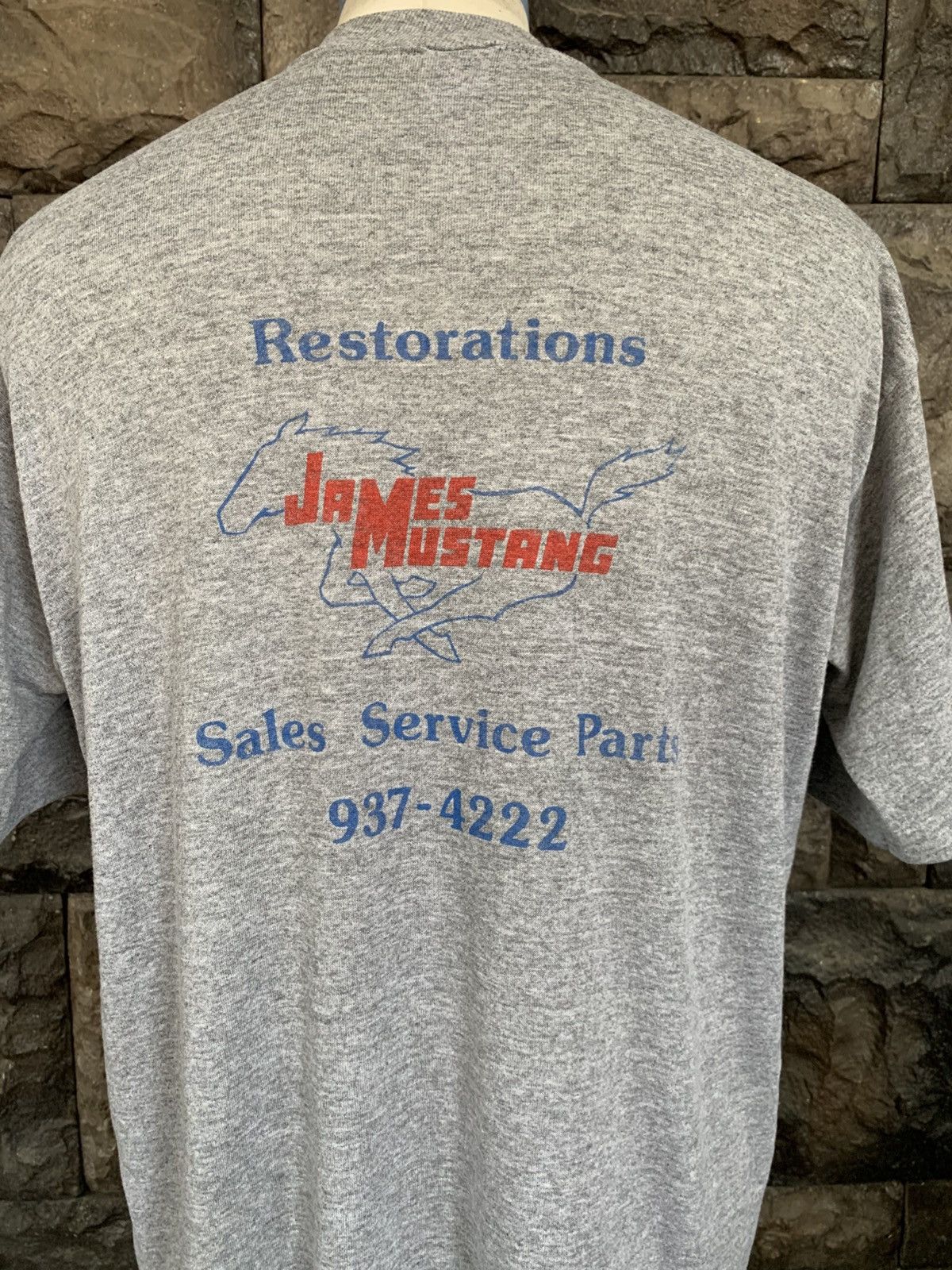 Mustang Vintage James Mustang Restoration Sales Service Parts Tshirt Size US XL / EU 56 / 4 - 2 Thumbnail