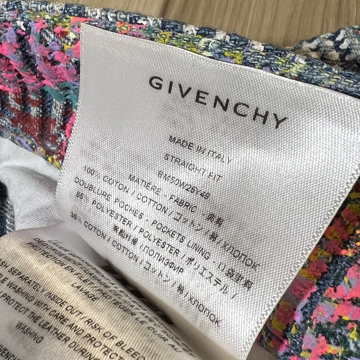 (B).Stroy × Givenchy 4G Monogram Paint Graphic Jeans Size US 33 - 15 Thumbnail