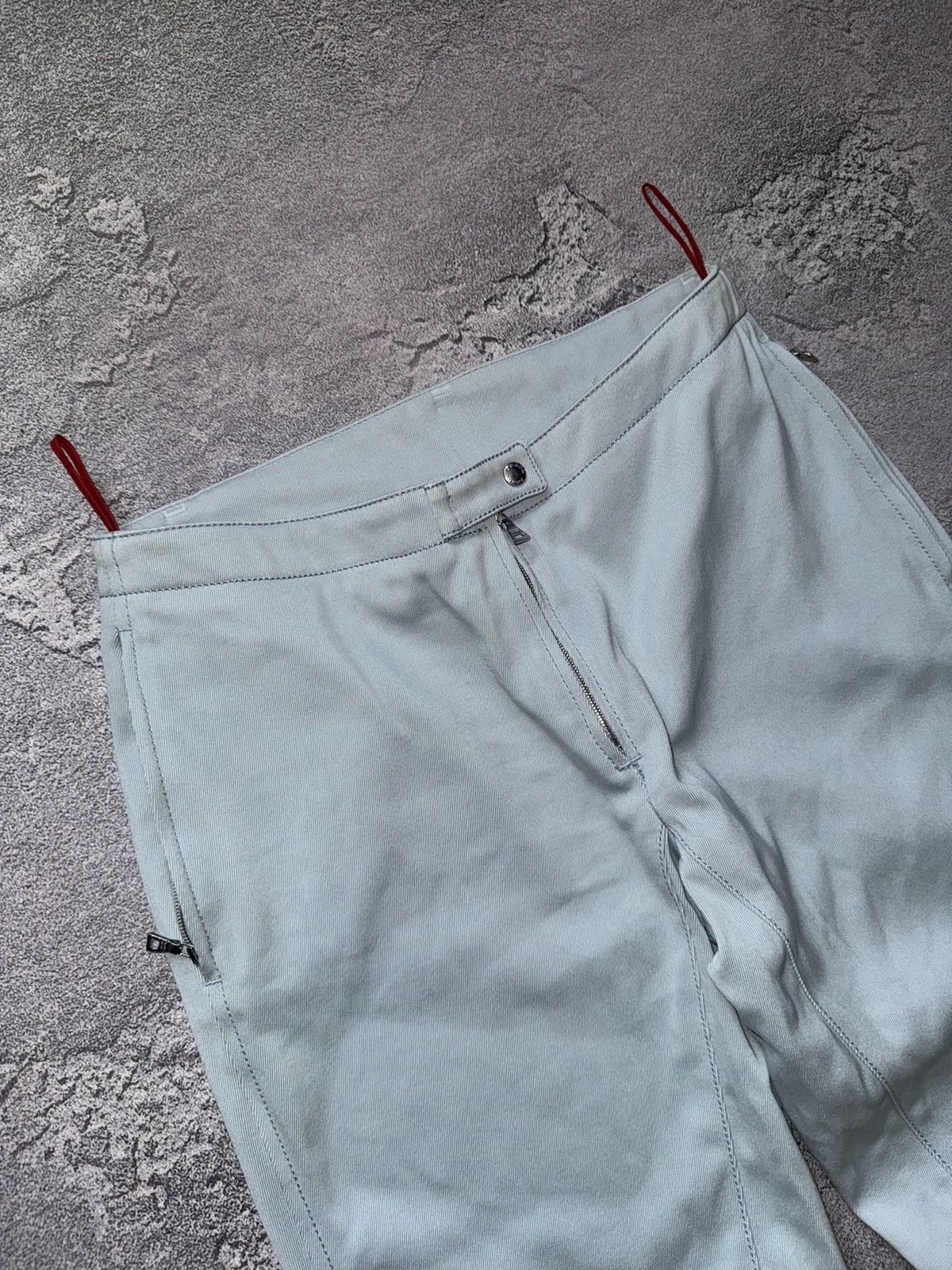 Prada × Vintage Prada 42 blue zip vintage sweat pant trouser chino zip jean Size 28" / US 6 / IT 42 - 8 Thumbnail