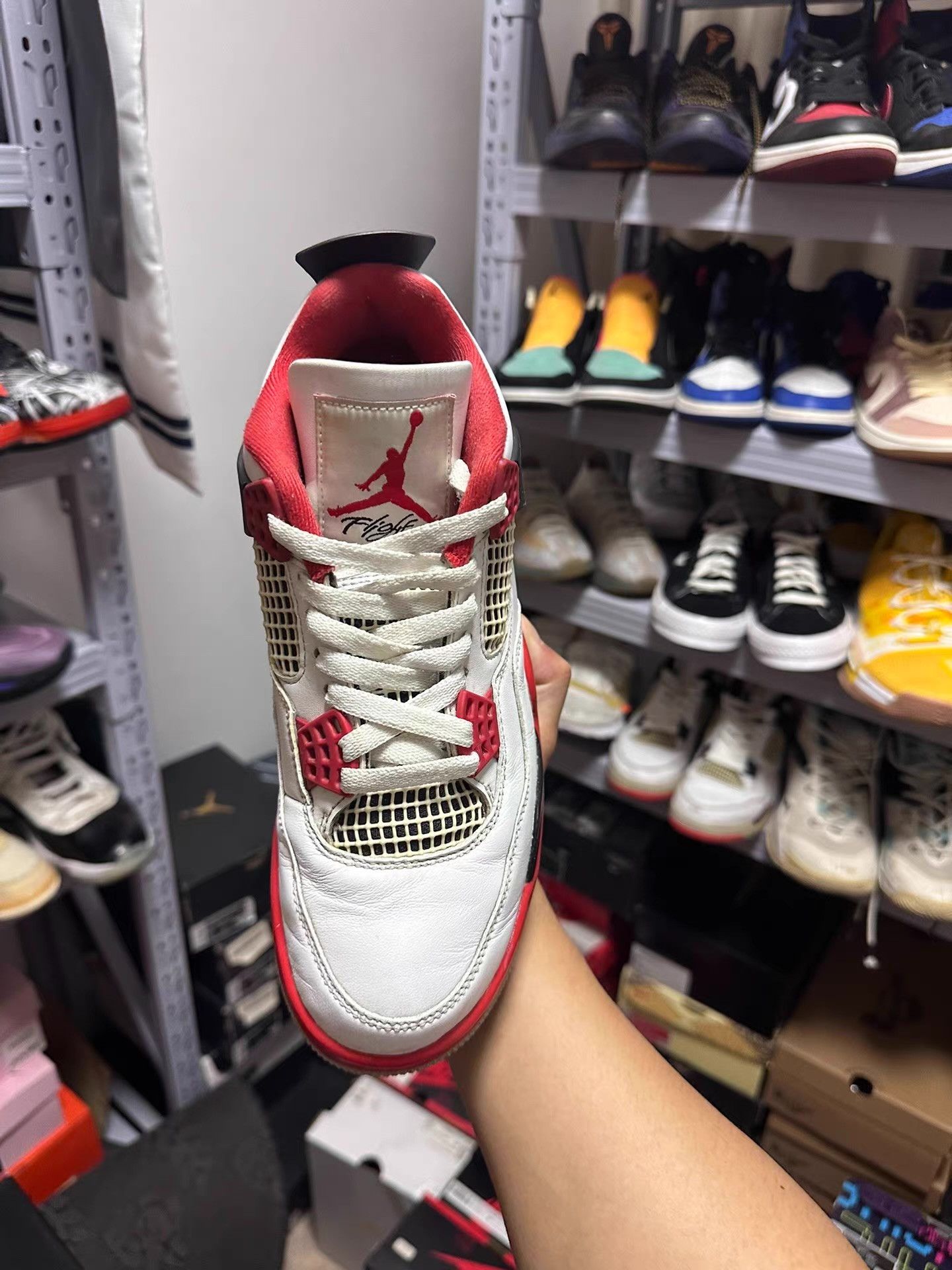 Nike AJ4 Fire Red Ｑ20 Size US 8 / EU 41 - 6 Thumbnail