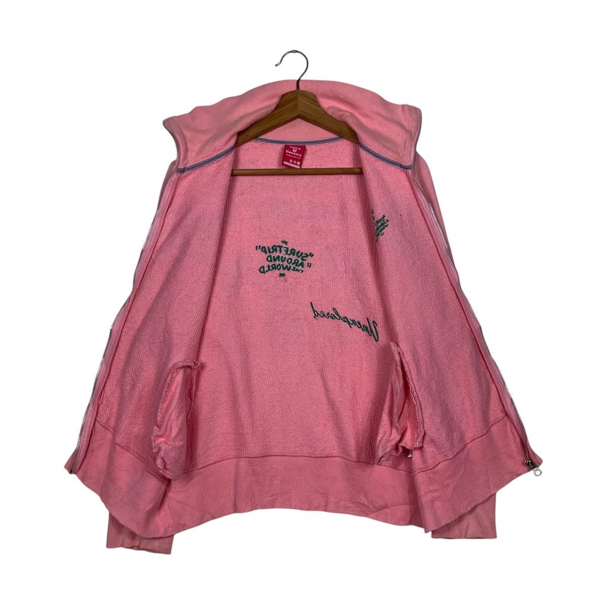 Japanese Brand TOWN & COUNTRY Big Logo Pink Sweater Jacket #1597-C71 Size L / US 10 / IT 46 - 11 Thumbnail