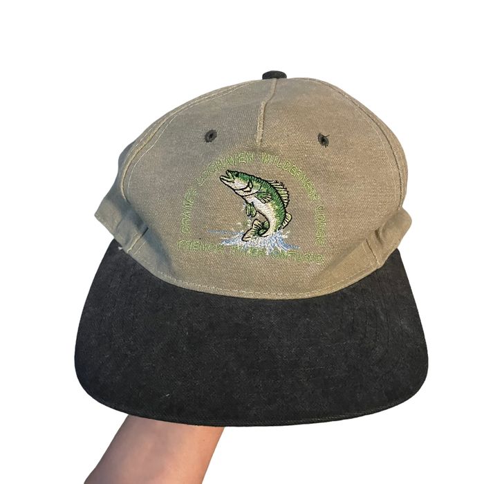 Vintage French River Ontario fishing dad hat