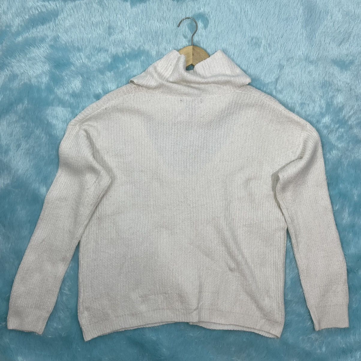 Forever 21 Forever 21 White Knitted Sweater Size L / US 10 / IT 46 - 2 Thumbnail