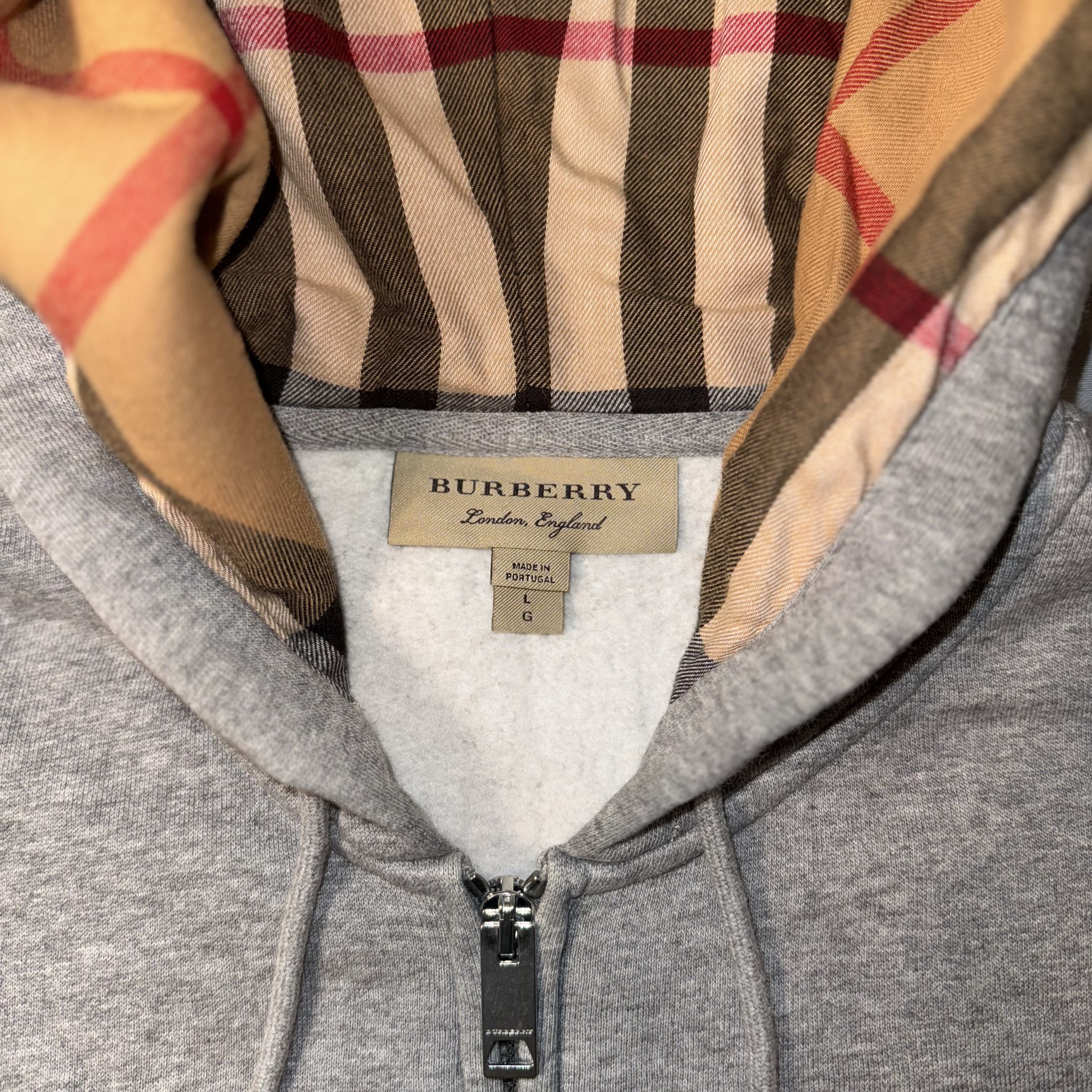 Burberry Burberry Clarendon Check Hood Zip Up Hoodie Size US L / EU 52-54 / 3 - 3 Thumbnail