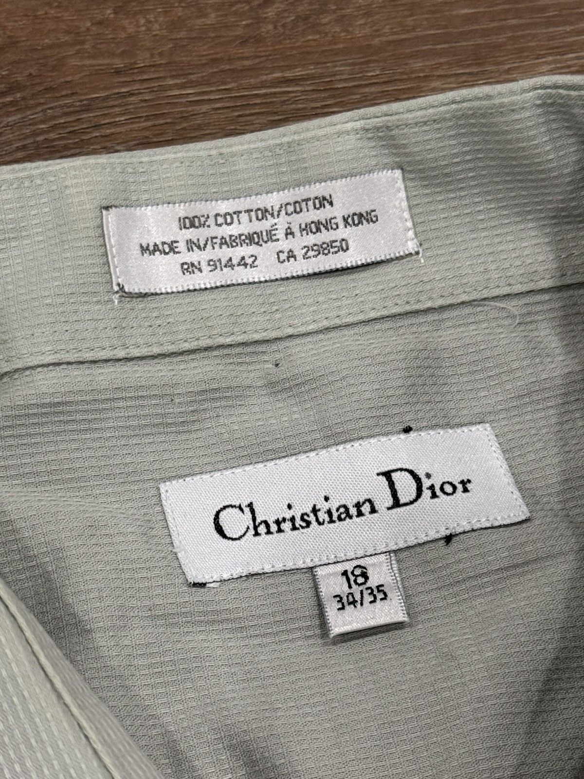 Christian Dior Monsieur Vintage 90s Christian Dior Cotton Dress Shirt Size US XL / EU 56 / 4 - 4 Thumbnail
