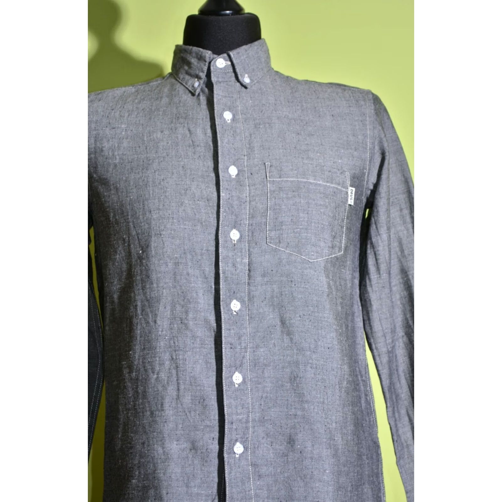 Deus Ex Machina DEUS Shirt Long Sleeve Button-Up Size S Grey Mens Athletic Collared Cotton DEUS ex Machina Size US S / EU 44-46 / 1 - 3 Thumbnail