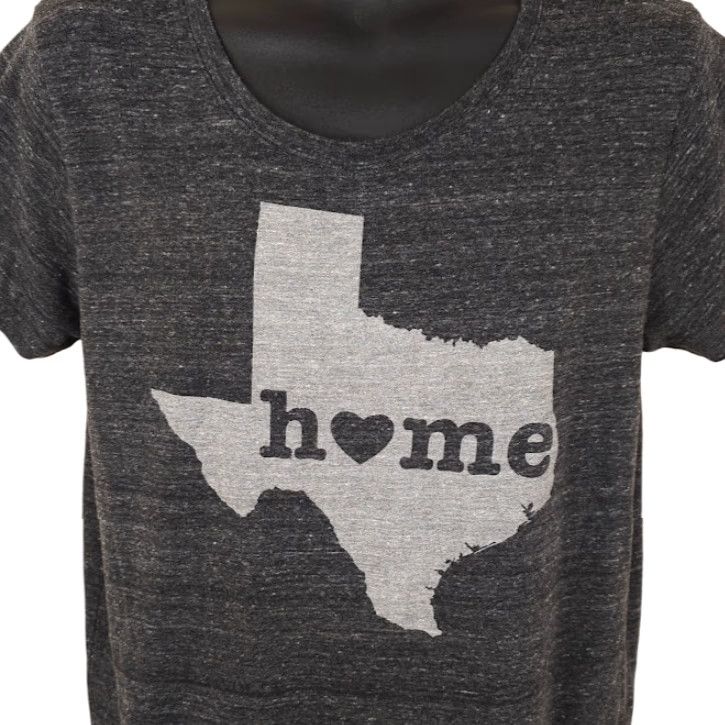 Vintage State Of Mine Home Is Texas T Shirt Womens Gray Medium Travel Destination Tee Shirt Size M / US 6-8 / IT 42-44 - 2 Thumbnail