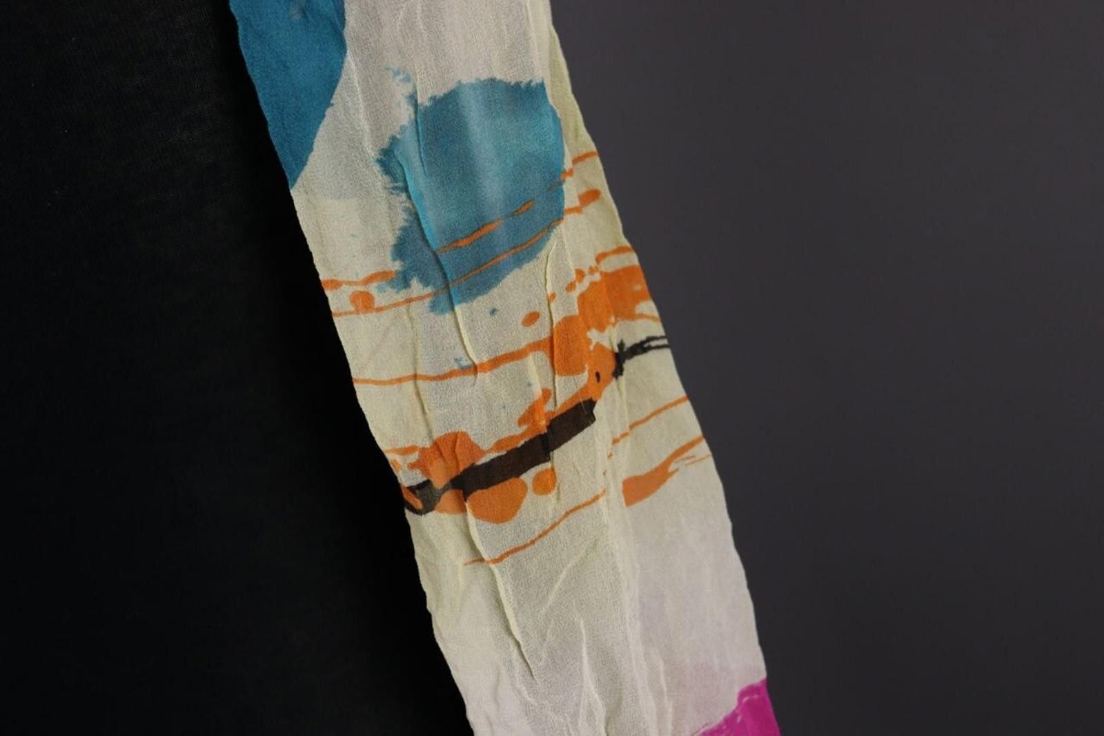 Custo Barcelona CUSTO BARCELONA Multicolor Abstract Silk Top Shirt Size 2 Size XS / US 0-2 / IT 36-38 - 11 Thumbnail