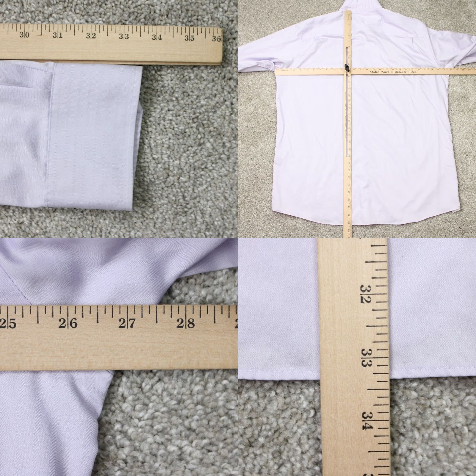 Joseph Abboud Joseph Abboud Shirt Mens 17 1/2 36/37 Tall Purple Non-Iron Cotton Long Sleeve Size US XXL / EU 58 / 5 - 8 Thumbnail