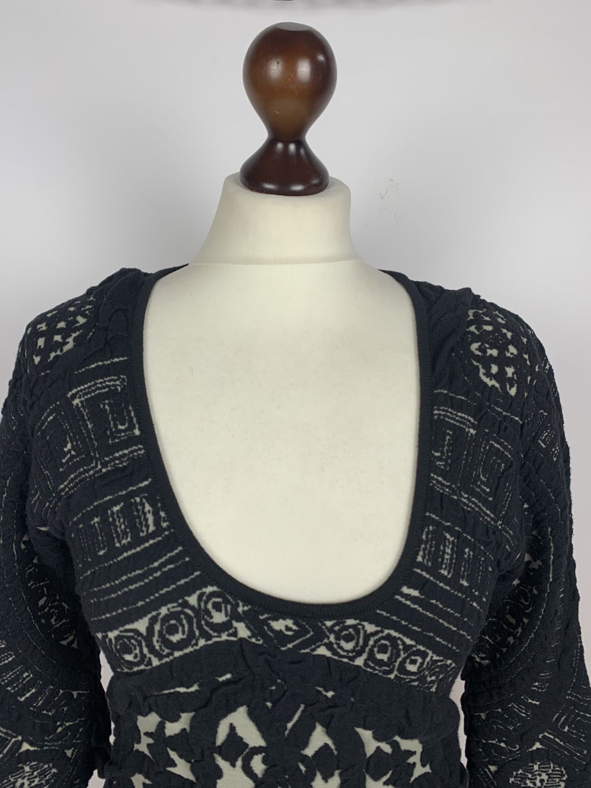 Desigual Desigual x Lacroix Avant Garde Midi Dress Black Skulls Sz S Size S / US 4 / IT 40 - 4 Thumbnail