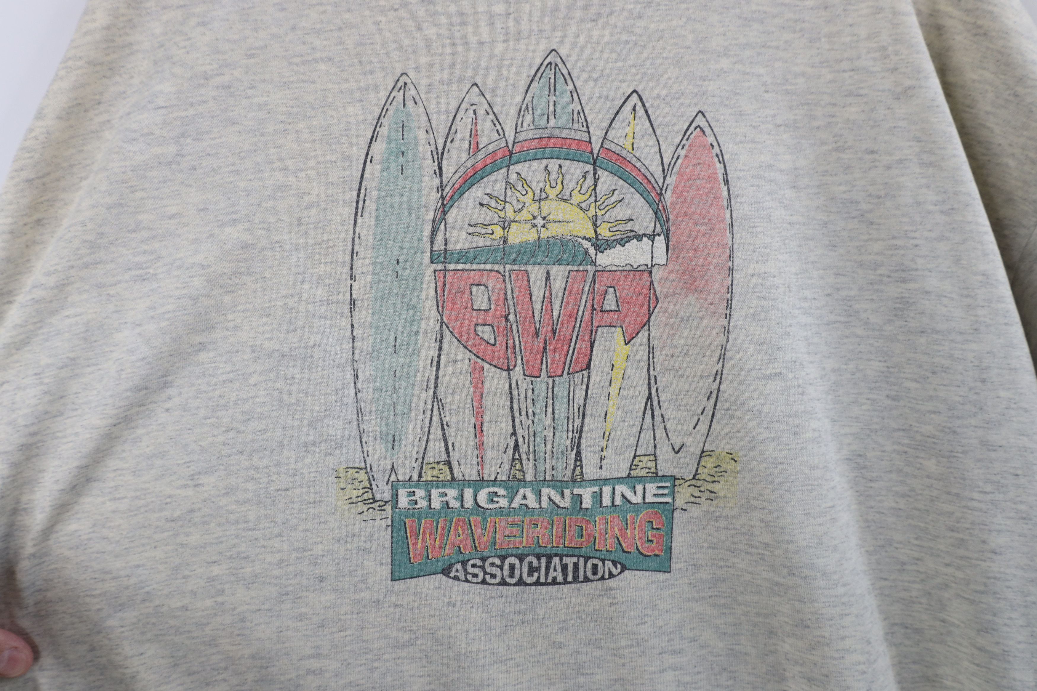 Vintage Vintage 90s Brigantine Waveriding Association T-Shirt Size US XL / EU 56 / 4 - 9 Thumbnail