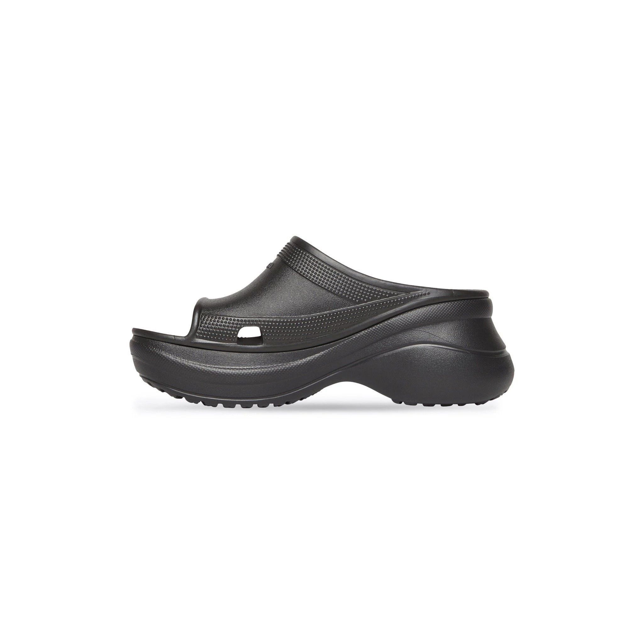 Balenciaga × Crocs o1in1g0225 Pool Crocs™ Slides Sandals in Black Size US 9 / EU 42 - 4 Thumbnail