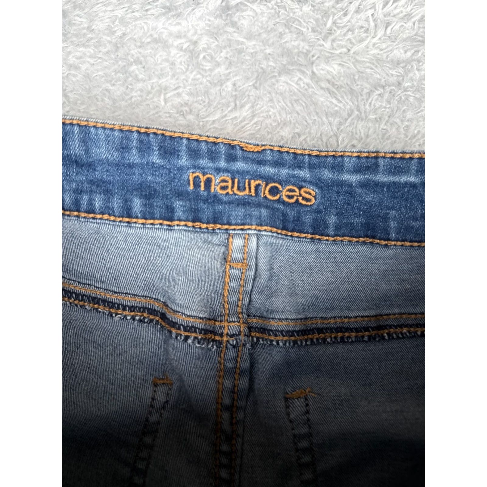 Vintage Maurices Jeans Womens Small Regular Blue Denim Skinny Cotton Blend Low 28x30 Size 28" / US 6 / IT 42 - 6 Thumbnail