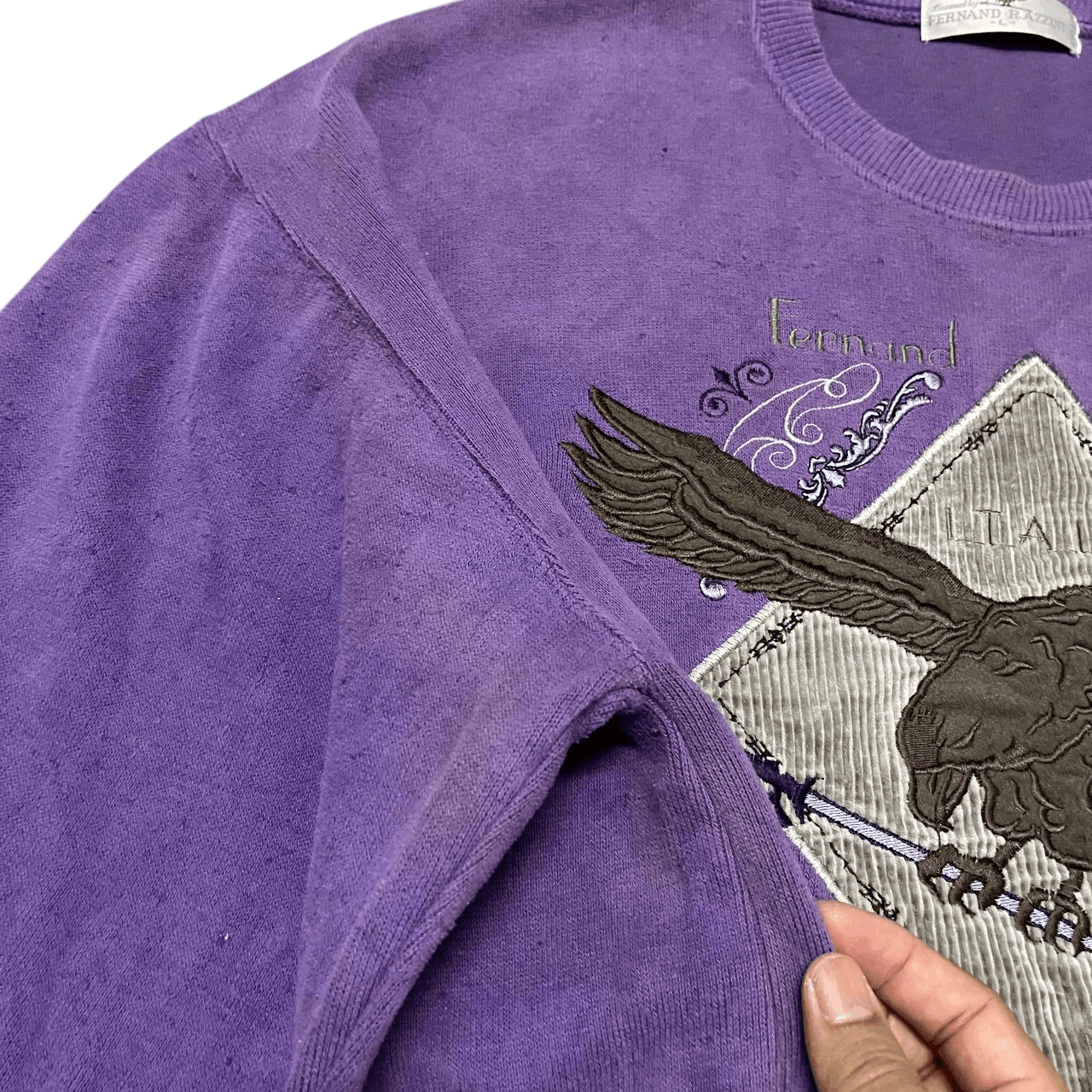 Japanese Brand Vintage Fernand Razzini Embroidery Eagle Sweatshirt Size US L / EU 52-54 / 3 - 3 Thumbnail