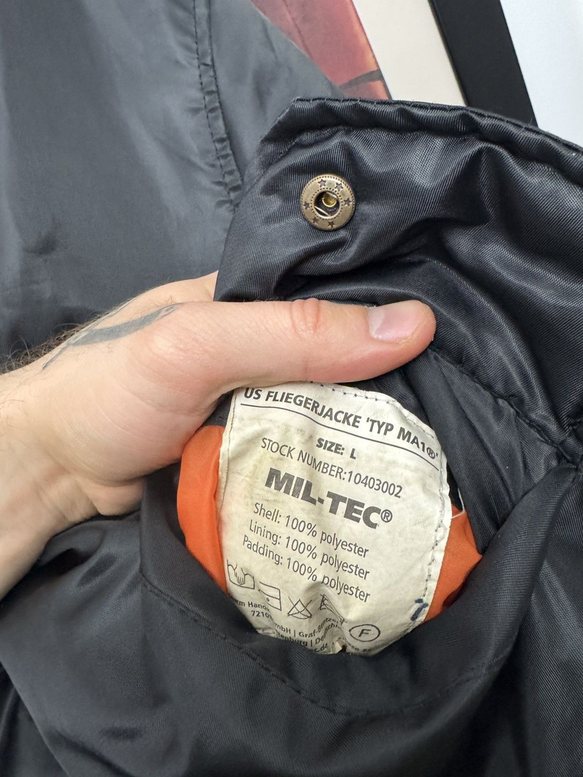 Vintage Ma1 Flyer Black Vintage Nylon Bomber Jacket BoxyFit Oversize Size US L / EU 52-54 / 3 - 6 Thumbnail