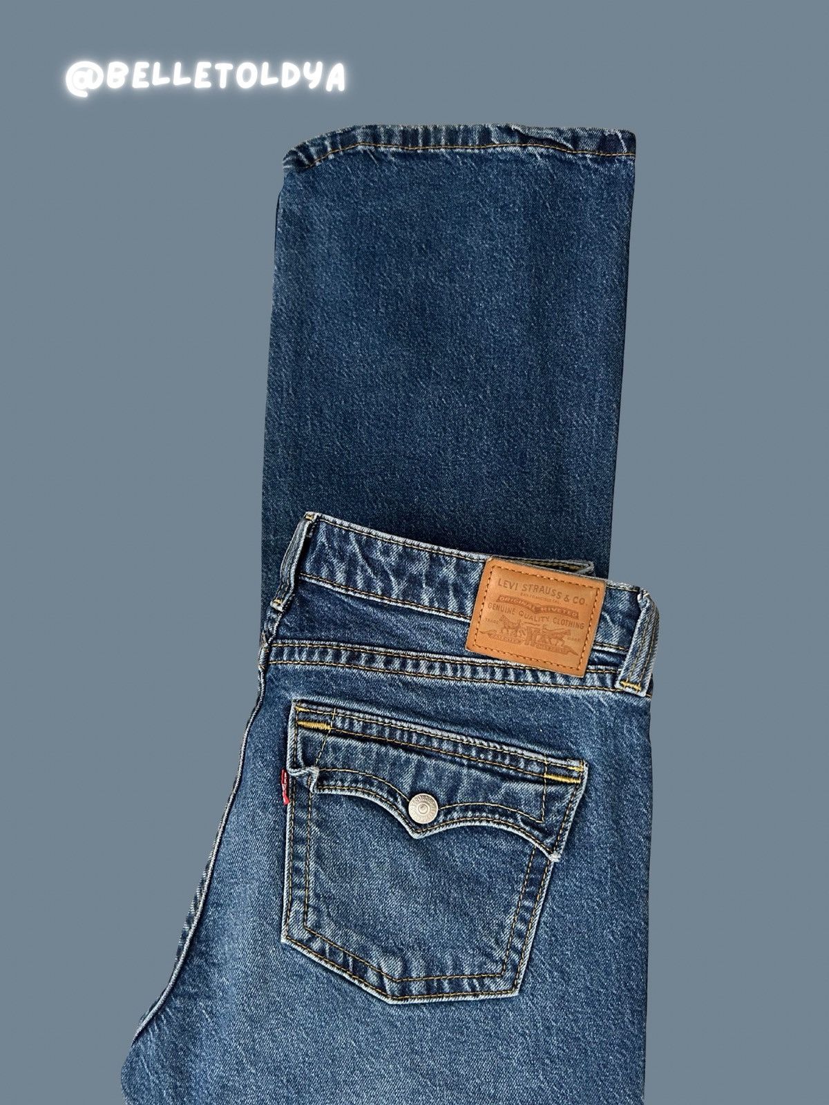 Levi's Levi’s Naughtiest Bootcut Jeans Flared Low Waist Size 31" - 2 Thumbnail