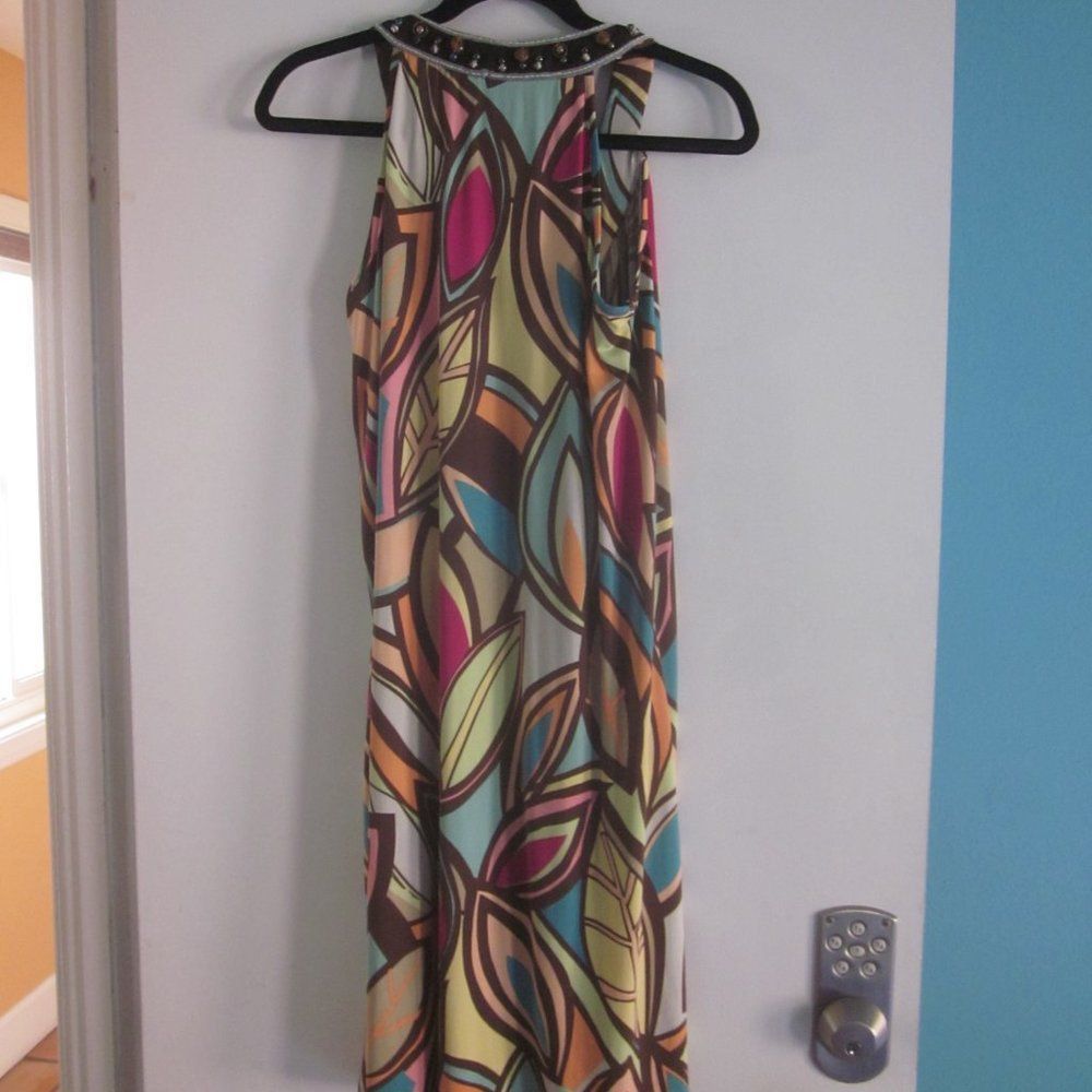 Ranna Gill Embellished Midi Halter Style Dress Size S