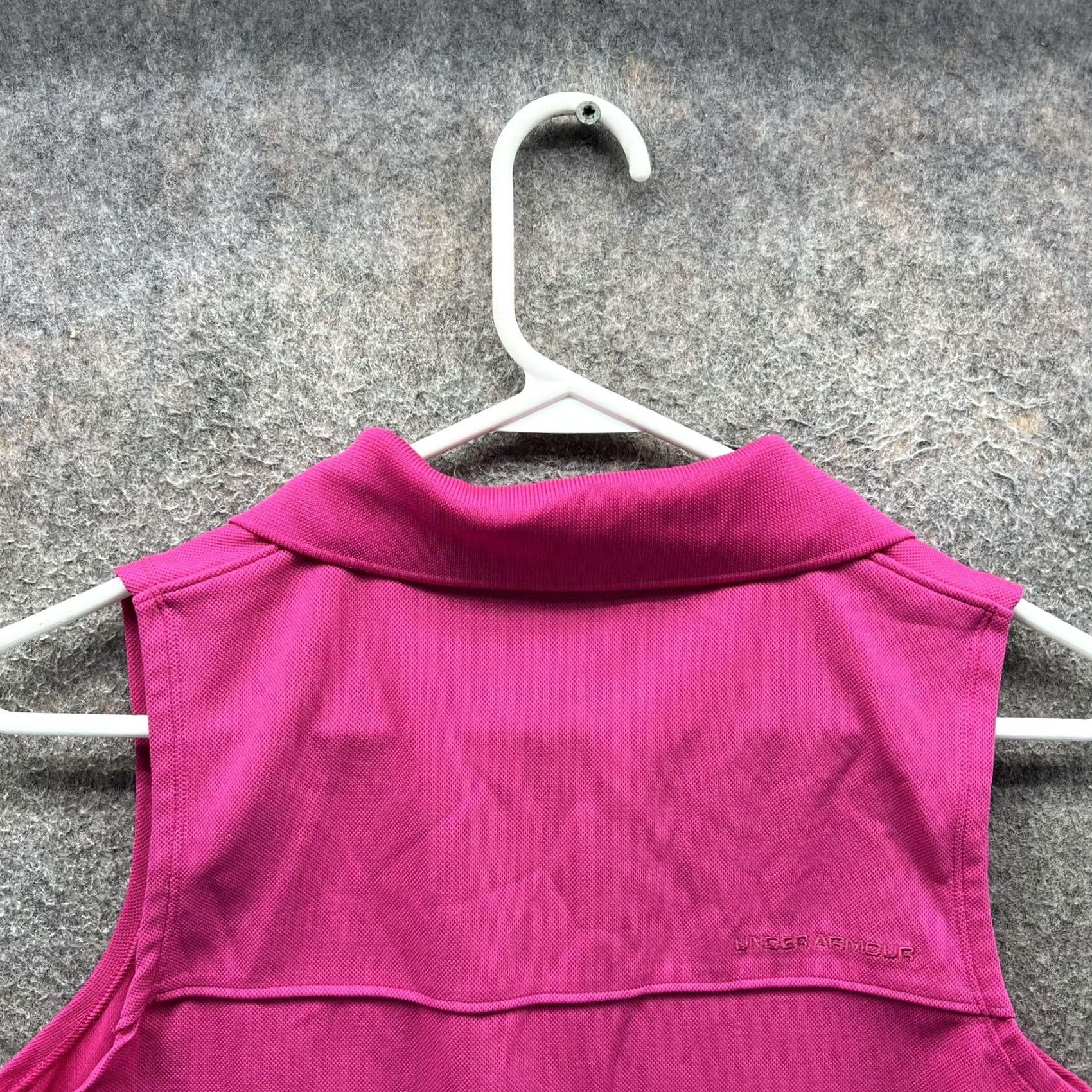 Under Armour Under Armour Polo Shirt Womens Medium Pink HeatGear Sleeveless Golf Athletic Top Size M / US 6-8 / IT 42-44 - 7 Thumbnail
